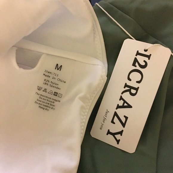 I2CRAZY Bandeau Two Piece Swimsuits with High Cut Bottom NEW WITH TAGS! - Picture 10 of 13